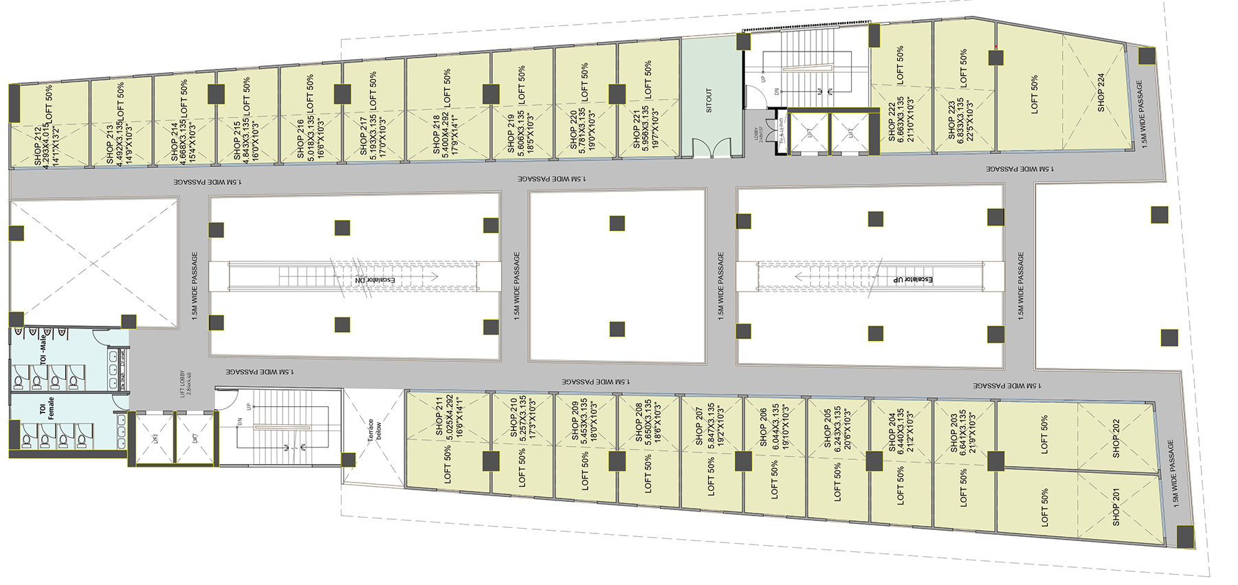 Second Floor Plan for Office Spaces in Baner, Pune